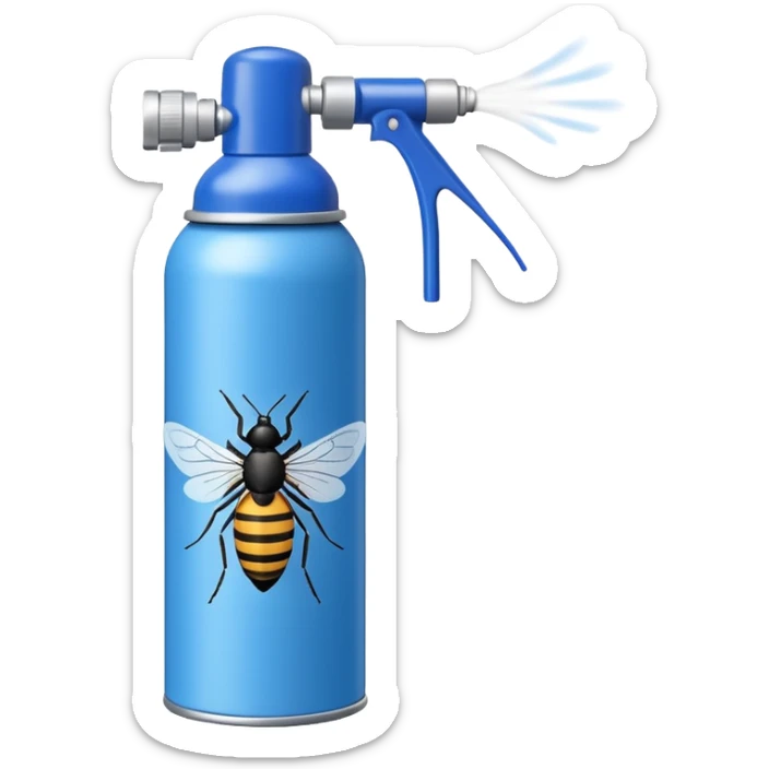 Emoji de OFF o repelente contra insectos en formato aerosol como un desodorane sticker