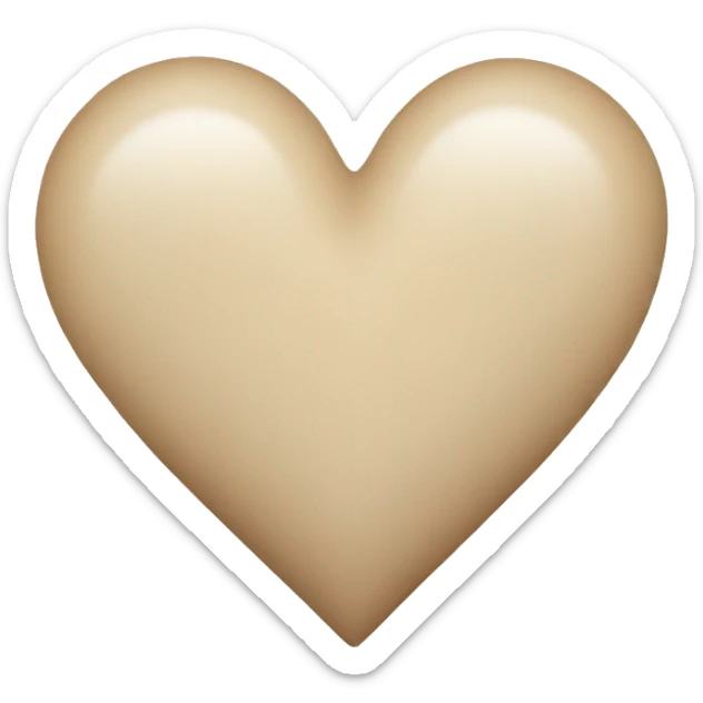 Beige heart sticker