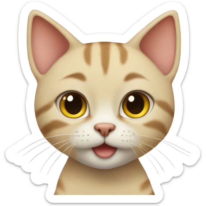 Cute khao manee cat sticker