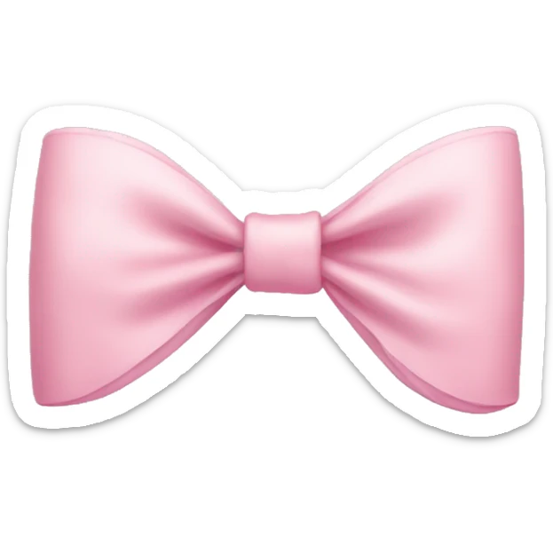 Light pink bow sticker
