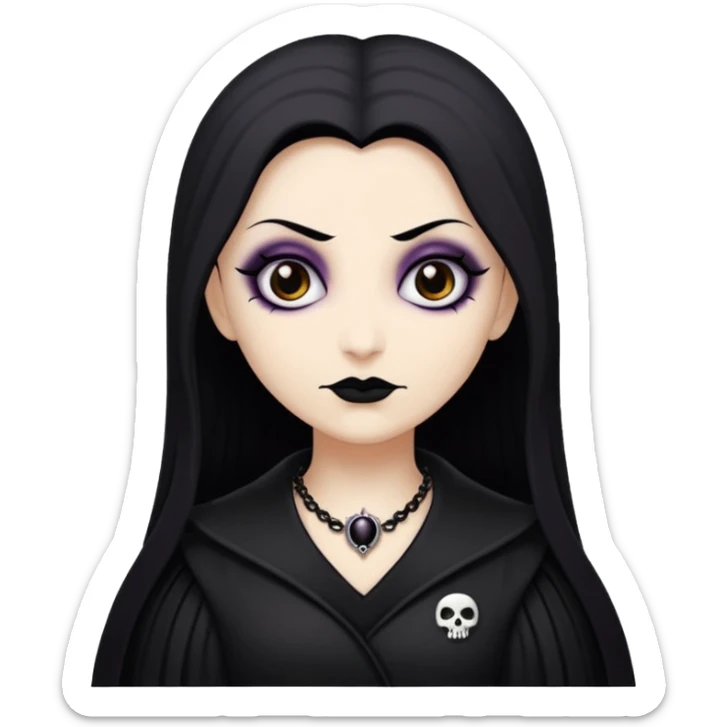 Kahverengi saçlı beyaz tenli vampir bir kadın sticker