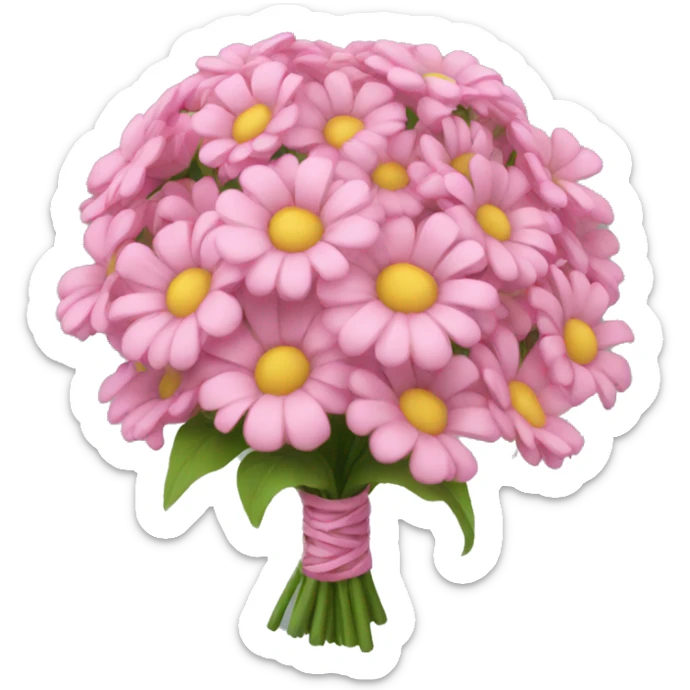 pink bouquet sticker