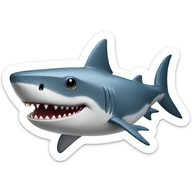 Shark with a top hat sticker