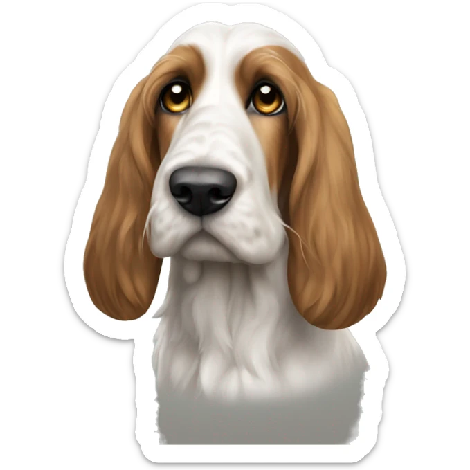 A dog of the Vendean Basset Griffon maly breed sticker