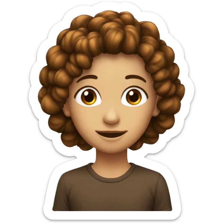 Ado de 14 ans de couleur marron foncé avec des cheveux crépus longs et twisté  sticker