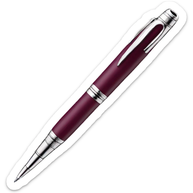 Burgundy beautiful pen sticker