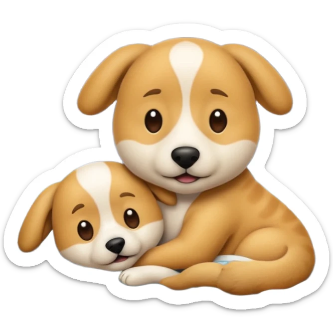 crea un emoji de buenas noches. Pon un texto : Buenas noches Javier y Tobi. Javier es una imagen de profesor y Tobi q sea imagen de un perro sticker