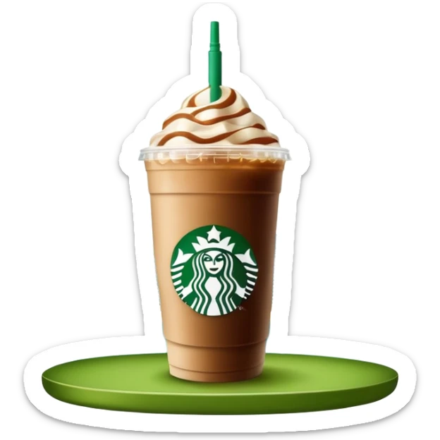 Starbucks iced coffee with Dubai chivalry bar with green filling and burn Khalifa  sticker