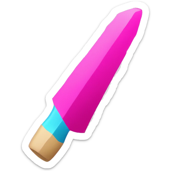 flecha apuntando hacia abajo de color fuxia rodeada de un circulo de color fuxia sticker