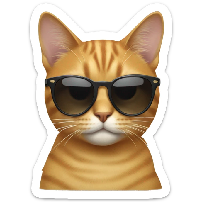 Cat with sunglasses sticker