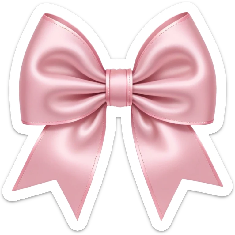 light pink bow on light pink bow sticker