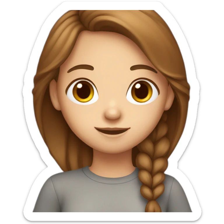 a girl names julia with brown hair and lgbt shirt sticker