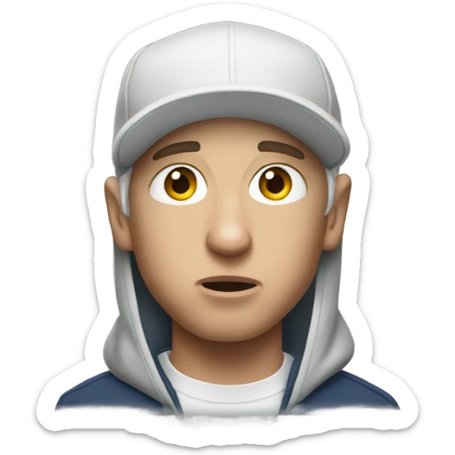 Eminem, born Marshall Mathers on October 17, 1972, in St. Joseph, Missouri, is an American rapper, songwriter, and record producer. He gained prominence with The Slim Shady LP (1999) and The Marshall Mathers LP (2000), both earning him Grammy Awards. Eminem is recognized for his controversial lyrics and alter ego "Slim Shady." He has won 15 Grammy Awards and an Academy Award for "Lose Yourself." With over 220 million records sold globally, he is among the best-selling music artists in history. sticker