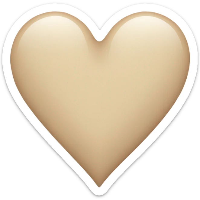 Beige heart  sticker