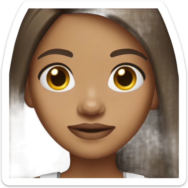 steelers light skin girl long brown hair with freckles  sticker