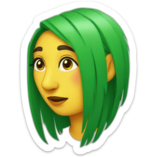 Parrot woman sticker