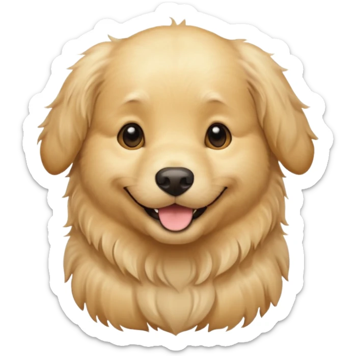 cream golden retriever sticker