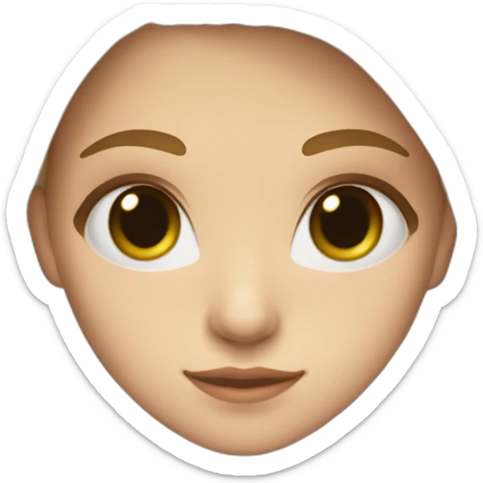 16-year-old Argentine girl with white skin. Rounded face, hair with a light brown heart-shaped entrance. Honey eyes a green/honey sticker