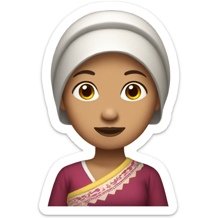 Filipina woman in traditional Filipina clothing  sticker