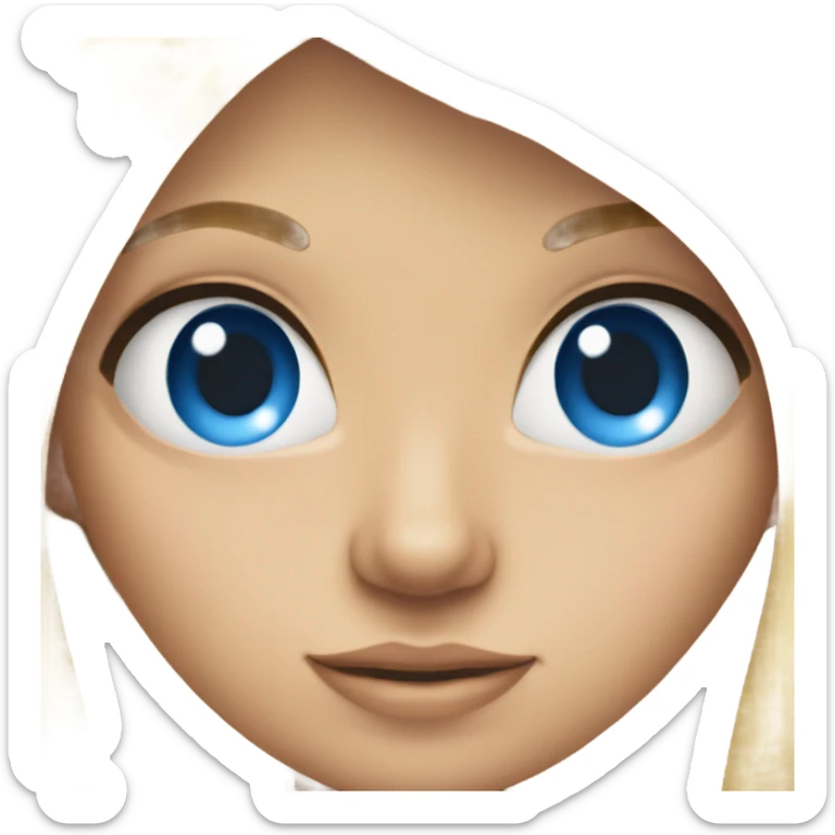 A blonde blue eyed half dutch half Brazilian girl sticker