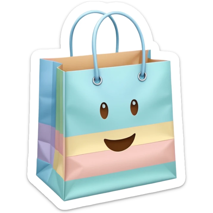 beautiful shopping bag sticker