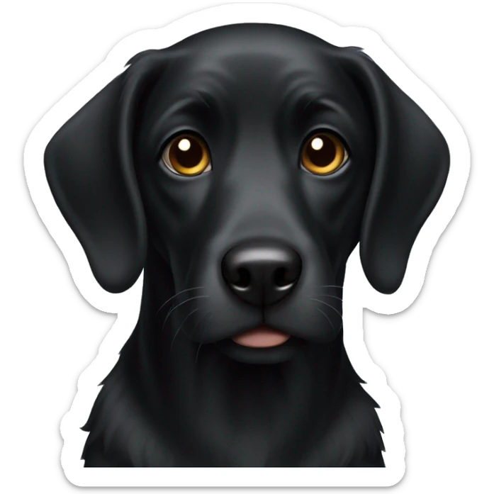 Black dog sticker