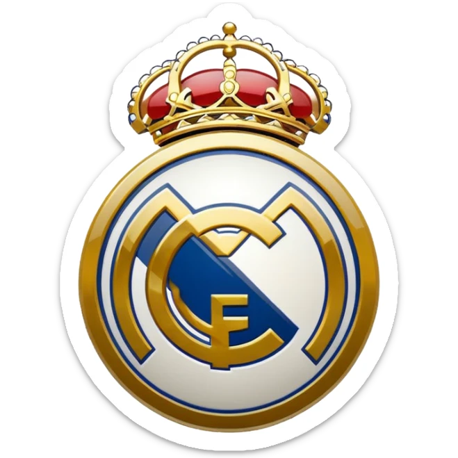 I want an emoji of real madrid logo of football and it should look realistic sticker