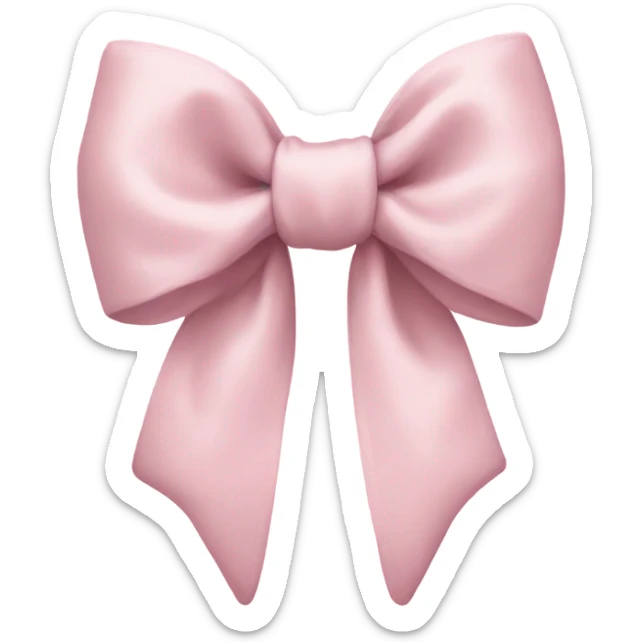 light pink bow sticker