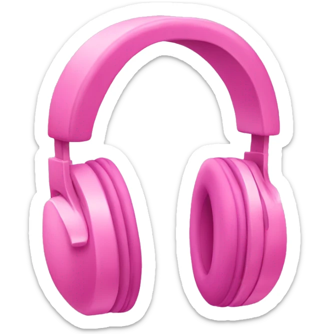 Pink headphones  sticker
