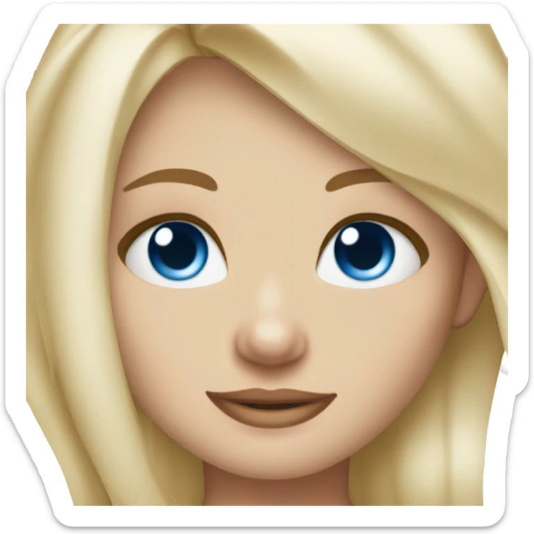 high blonde hair blue eyed girl red eyes  sticker