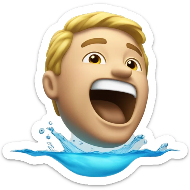 Un emoji simple mais coloré d'Un homme qui fait un mouvement de plongeon dans l'eau sticker