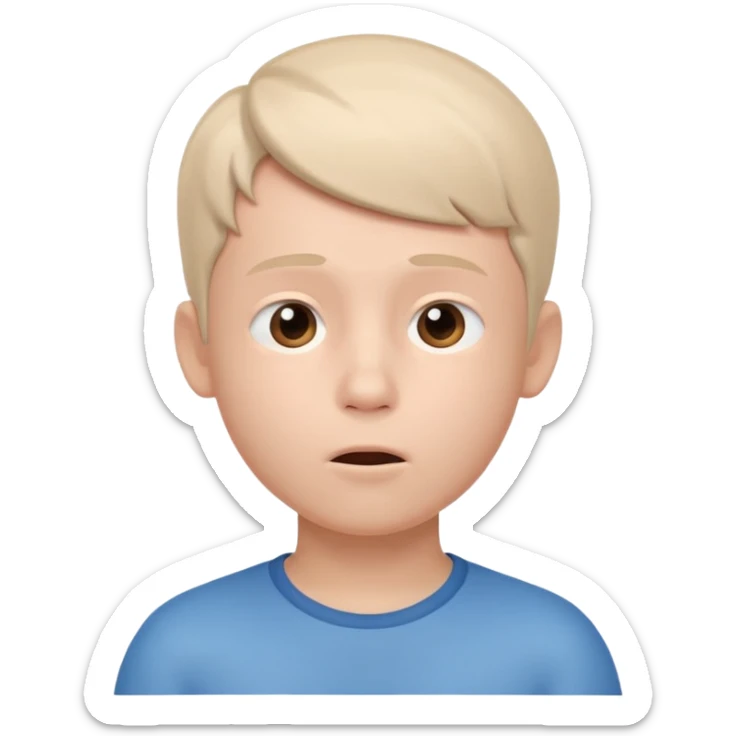 Healthy food  : Boy Breathing 3d Icon with color of D0B8FF
 sticker