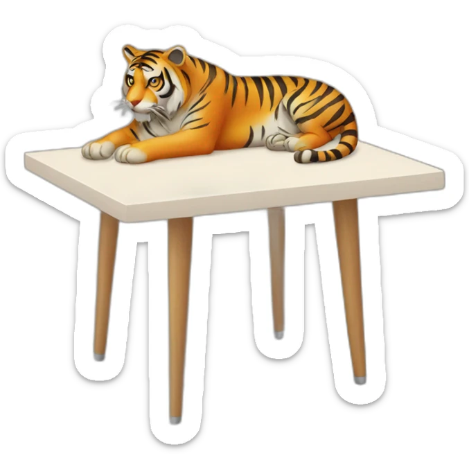 Tiger table sticker