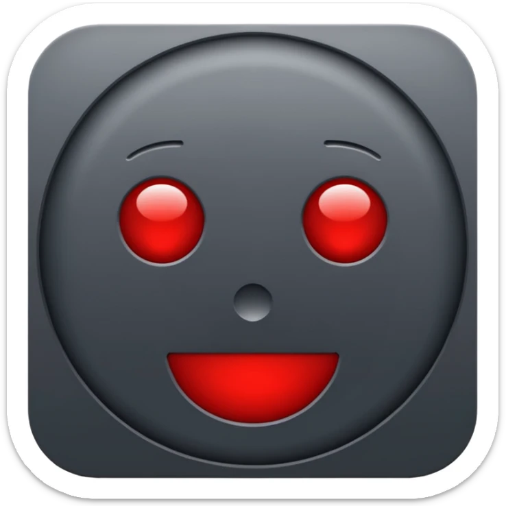 Create a font style for an FM radio station. Use dark gray and red colors. On one side, include a circle to fit the media outlet's logo. sticker