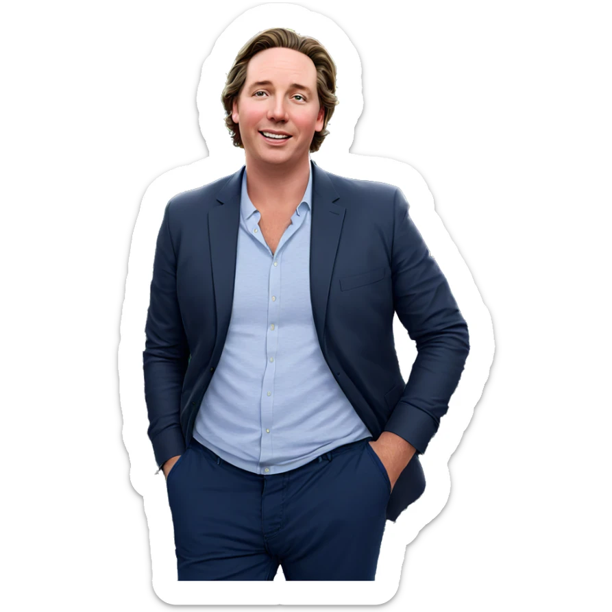 casual outdoor portrait of male sticker