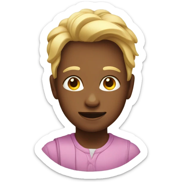 A character with half of the face male and half female sticker