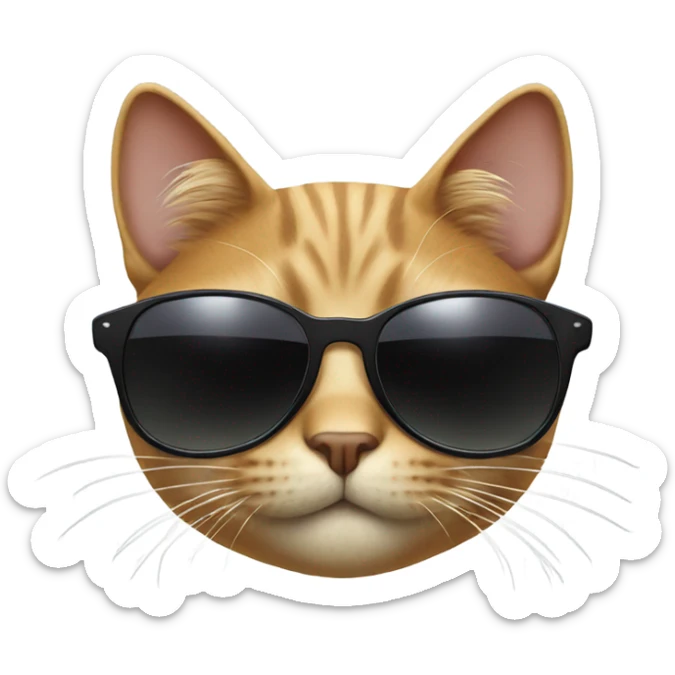 Cat with sunglasses sticker