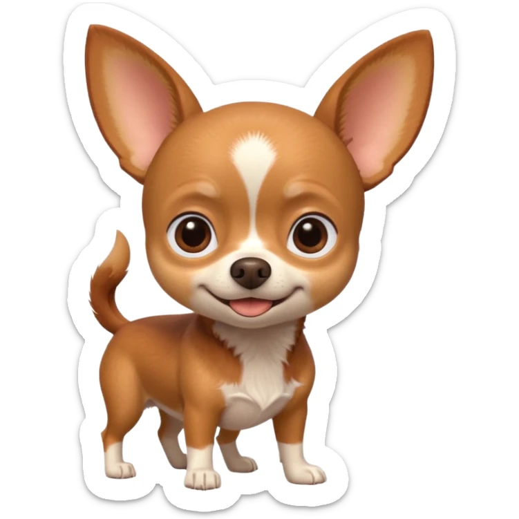 Chihuahua  noir marron prénom daisy pixar dessin animé cinéma Géant film Disney  sticker