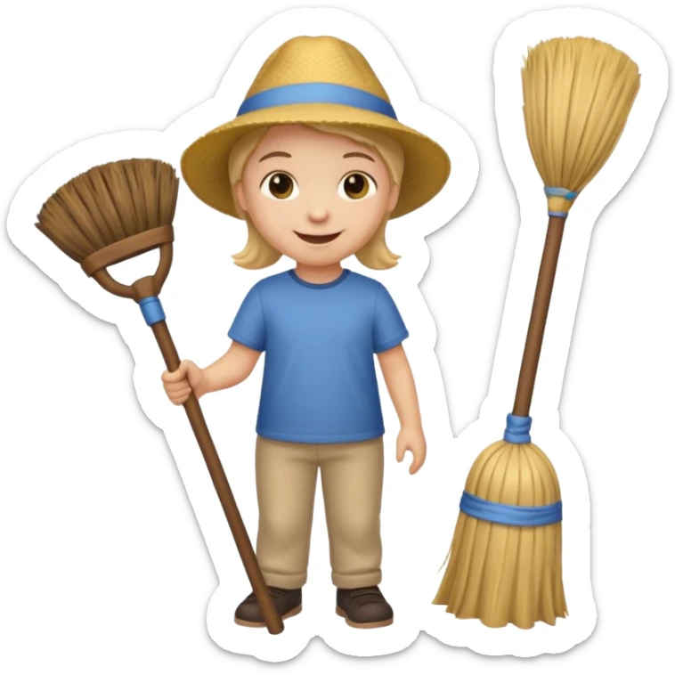 Emoji to encourage kids to do chores - should contain something about house chores sticker