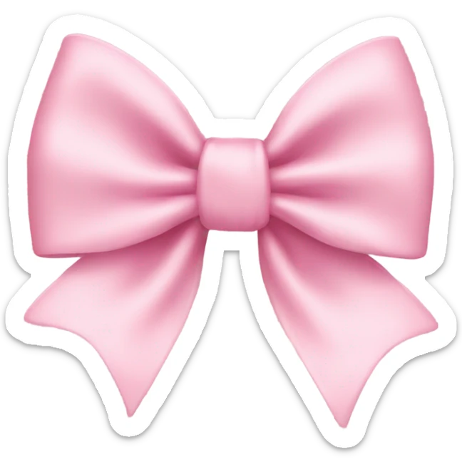 light pink bow sticker