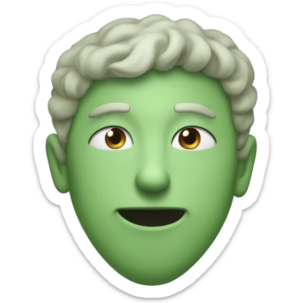 sage green heart sticker