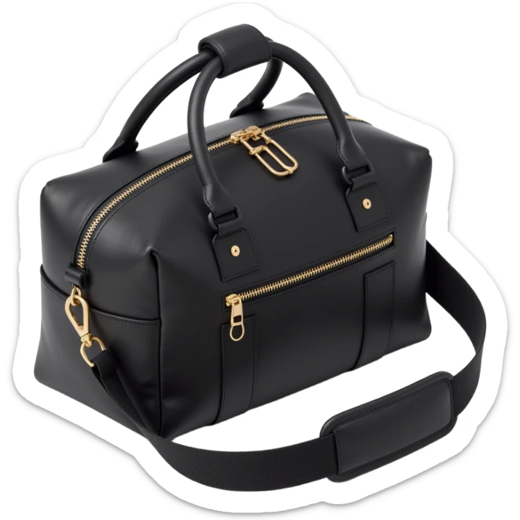 luxe black duffel bag sticker