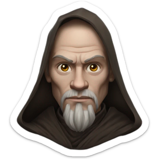 hyperrealist sith jedi in world of warcraft without facial hair sticker