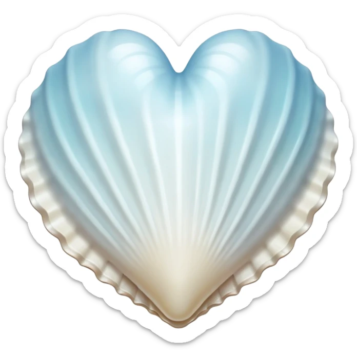 heart shaped shell sticker