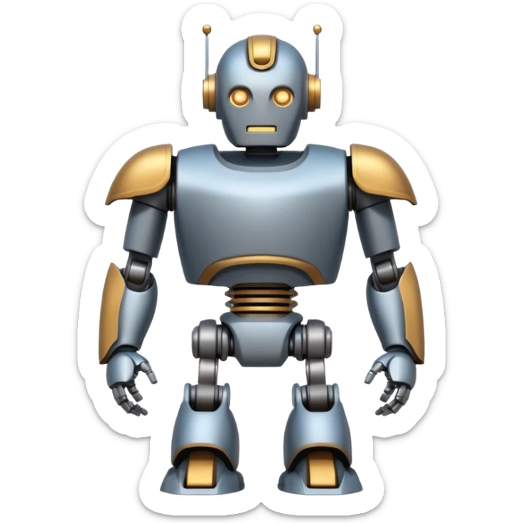 Greek Robot a giant and have good body made of iron and a good face like greek gods  sticker
