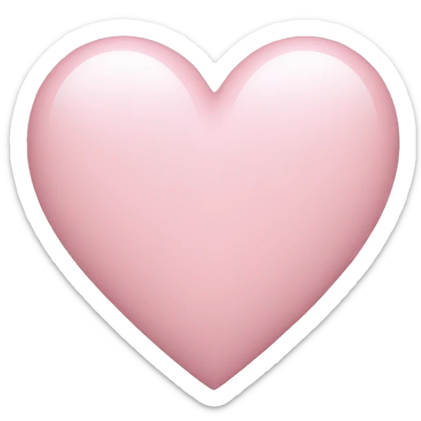 pastel pink heart sticker