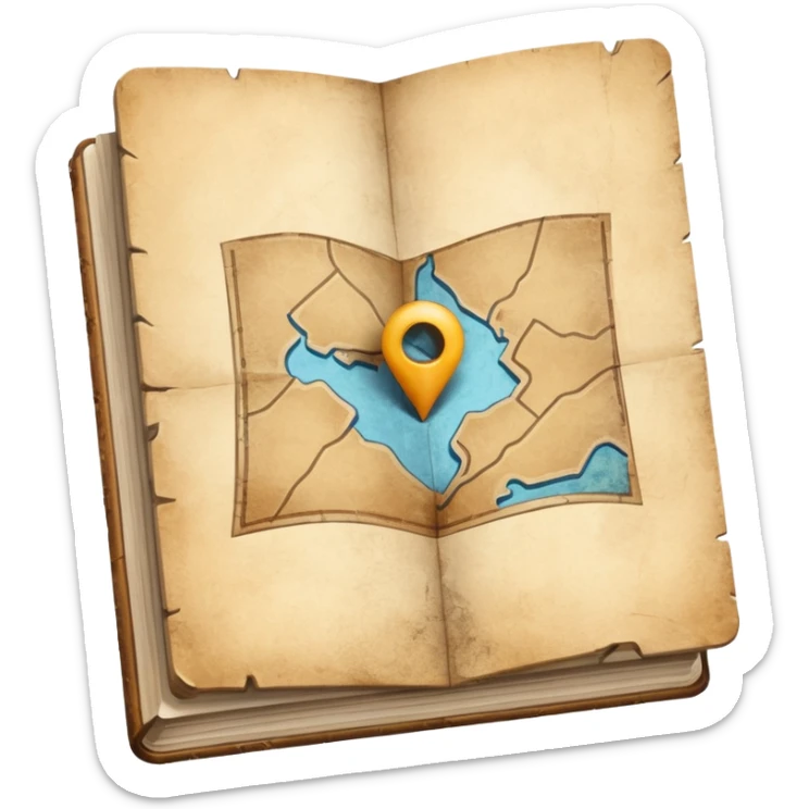 Maps paper in hand  sticker