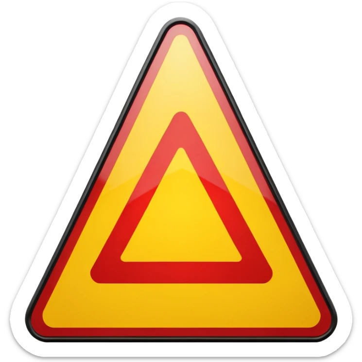 yield sign sticker