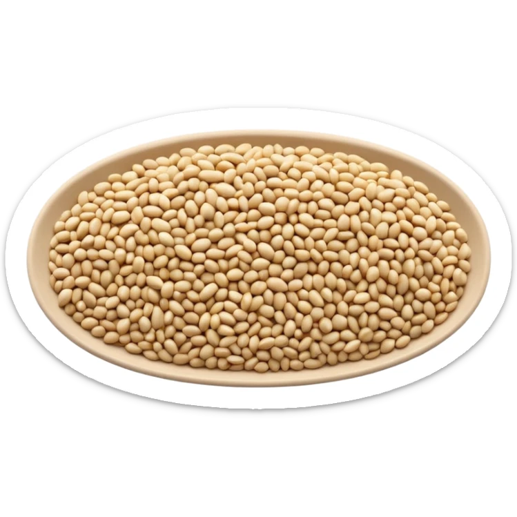 gentle scatter of sesame seeds, off-white, oval-shaped, smooth and curved, natural variation, dry matte texture, minimal, no faces sticker