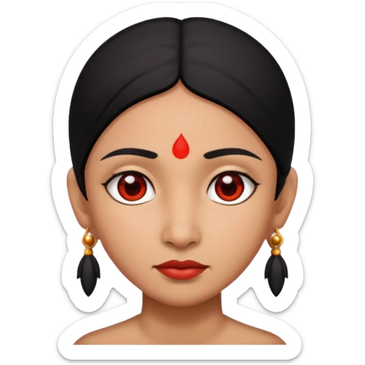 mache ienen inder miot roten punkt auf stirn schwarze haare und braune haut sticker